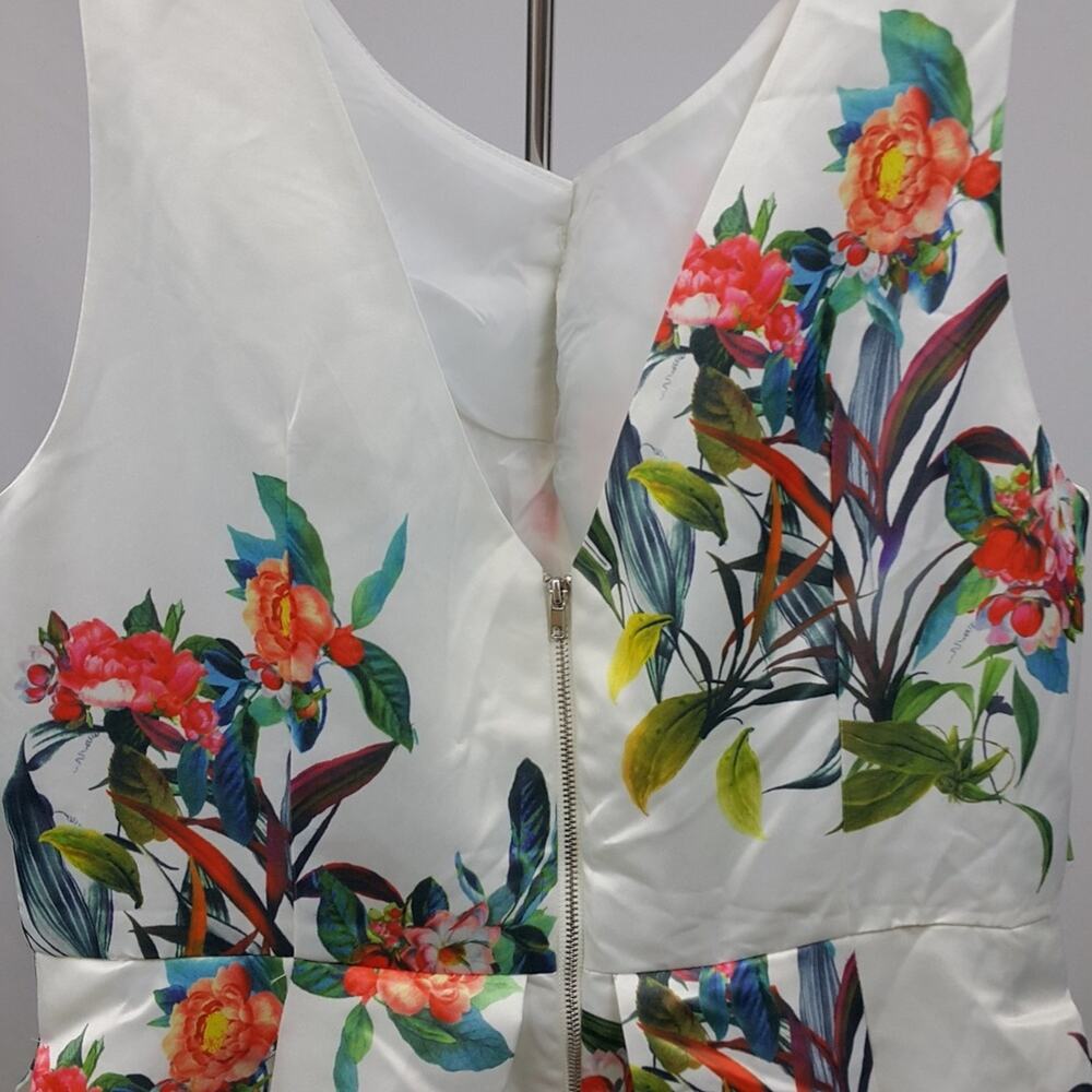 Jeuvre White‎ Floral Dress sz XL/14/42 - Picture 2 of 6